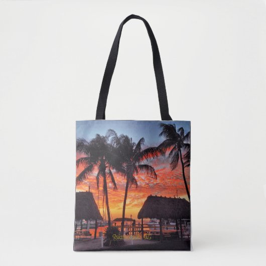Islamorada, Florida zonsondergang Tote Bag (Voorkant)
