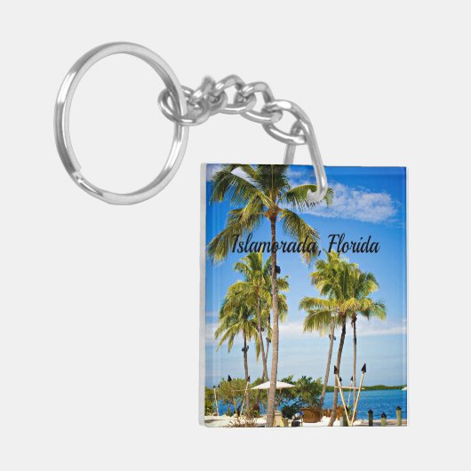 Islamorada, Floridapalmboom Sleutelhanger (Voorkant Links)