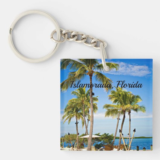 Islamorada, Floridapalmboom Sleutelhanger (Voorkant)