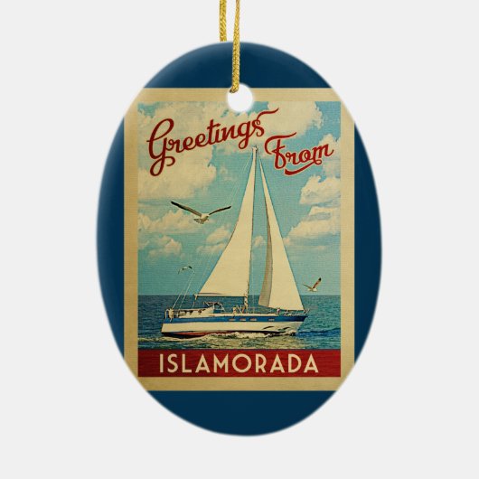 Islamorada Ornament Sailboat  Florida (Achterkant)