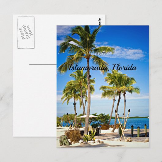 Islamorada, palmbomen in Florida Briefkaart (Voorkant / Achterkant)