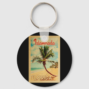 Islamorada Sleutelhanger Florida Palmboom Vintage
