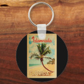 Islamorada Sleutelhanger Florida Palmboom Vintage (Voorkant)