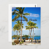 Islamorada, tropische foto van Florida Briefkaart (Voorkant / Achterkant)