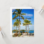 Islamorada, tropische foto van Florida Kaart (Voorkant / Achterkant in situ)