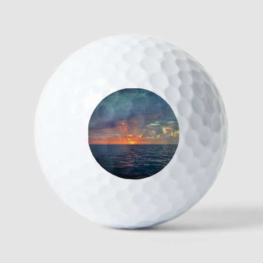 Islamoralda Florida Sunrise Beach Scène Golfballen (Voorkant)