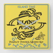 Island Adam Island Time Wall klok (Voorkant)