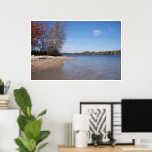 Island Beachfront op het meer Poster (Thuiskantoor)
