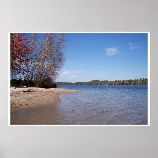 Island Beachfront op het meer Poster (Voorkant)