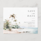 Island Bestemming Bruiloft Bewaar de datum Briefkaart (Voorkant)