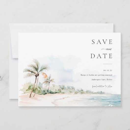 Island Bestemming Bruiloft Sla de datum Foto op Kaart (Voorkant)