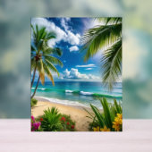 “Island Bloom Horizon” Acryl Bord (Neutraal)