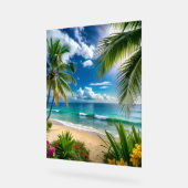 “Island Bloom Horizon” Acryl Bord (Hoek)