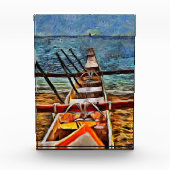 Island Boat Acrylic Block Fotoblokken (Voorkant)