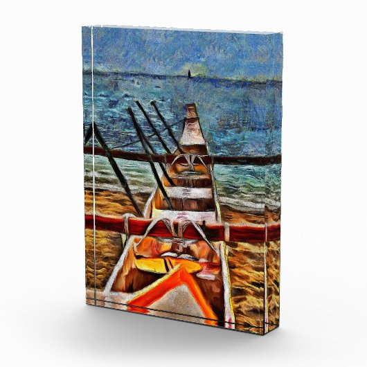 Island Boat Acrylic Block Fotoblokken (Rechts)