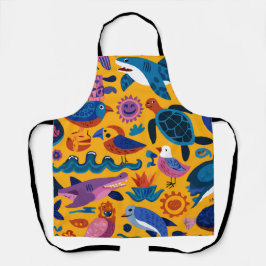 Island Breeze All-Over Print Apron Gift Schort