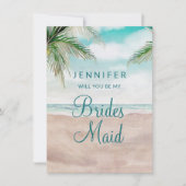 Island Breeze Beach be My Bridesmaid proposal Kaar (Voorkant)