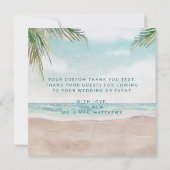 Island Breeze Beach Bruiloft Liefde en Bedankt Ple (Achterkant)