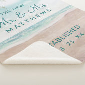 Island Breeze Beach de nieuwe Mr & Mrs Passen getr Sherpa Deken (3/4)