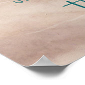 Island Breeze Beach Unplugged Wedtable Sign Poster (Hoek)