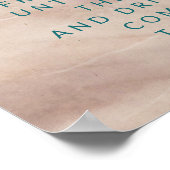 Island Breeze Beach Weddenschap Open Bar Teken Poster (Hoek)