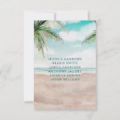 Island Breeze Beach Zitplaatsen Tafel Nummers Kaart (Achterkant)