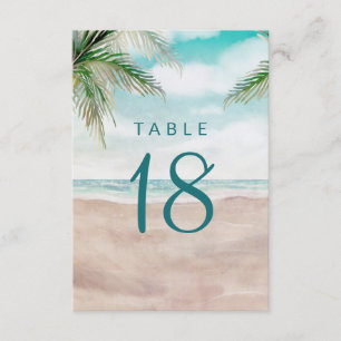 Island Breeze Beach Zitplaatsen Tafel Nummers Kaart