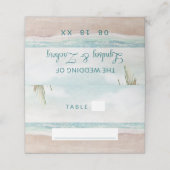 Island Breeze Beach Zitplaatsen Tafelnummer Plaatskaartje (Buitenkant ongevouwen)