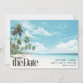 Island Breeze Destination Wedding Save The Date (Voorkant)