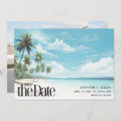 Island Breeze Destination Wedding Save The Date (Voorkant / Achterkant)