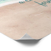 Island Breeze gekleurd strand in Loving Memory Sig Poster (Hoek)