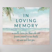 Island Breeze gekleurd strand in Loving Memory Sig Poster (Voorkant)