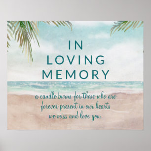 Island Breeze gekleurd strand in Loving Memory Sig Poster