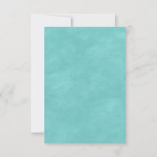 Island Breeze geschilderd strand bruiloft RSVP ant Kaartje (Achterkant)