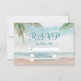 Island Breeze geschilderd strand bruiloft RSVP Rea
