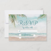 Island Breeze geschilderd strand bruiloft RSVP Rea (Voorkant)