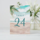 Island Breeze geschilderd strand bruiloft tafel nu Kaart (Staand voorkant)