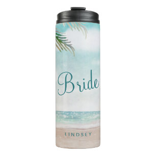 Island Breeze geschilderd strand gepersonaliseerde Thermosbeker