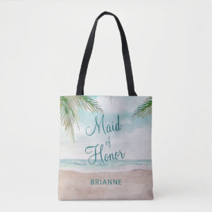 Island Breeze geschilderd strand scène Maid of Hon Tote Bag