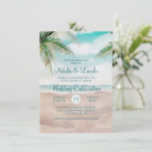 Island Breeze geschilderd strand scène zeekust bru Kaart (Staand voorkant)