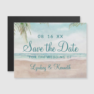 Island Breeze Painted Beach Bruiloft Save the Date