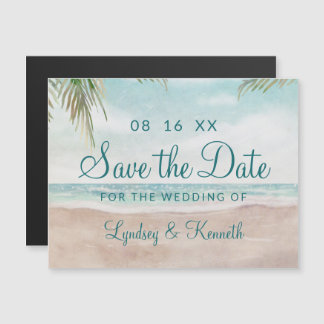 Island Breeze Painted Beach Bruiloft Save the Date