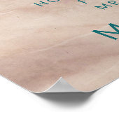 Island Breeze Painted Beach Scene Guestbook Sign. Poster (Hoek)