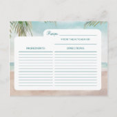 Island Breeze Sandy Beach bruid om recept Kaart te (Achterkant)