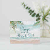 Island Breeze Sandy Beach bruid om recept Kaart te (Staand voorkant)