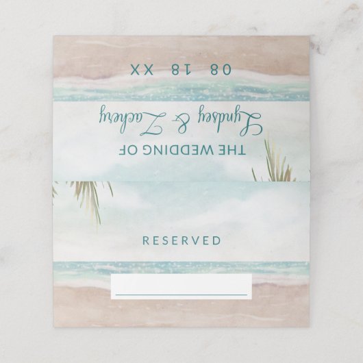 Island Breeze Sandy Beach Gereserveerde Zitplaatse Plaatskaartje (Buitenkant ongevouwen)