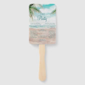 Island Breeze Sandy Beach huwelijksceremonie progr Handwaaier (Achterkant)