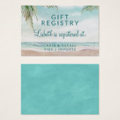 Island Breeze Shower Gift Registry Insert Kaart (Voorkant /achterkant)