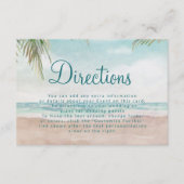 Island Breeze Tropical Beach Bruiloft Routebeschri Informatiekaartje (Voorkant)