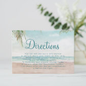Island Breeze Tropical Beach Bruiloft Routebeschri Informatiekaartje (Staand voorkant)